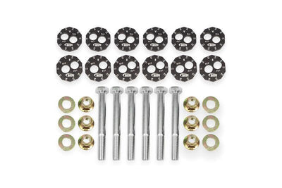 BMR 97-04 Chevrolet Corvette C5 Front & Rear Lower Control Arms Camber Bolt Kit - Black Anodized