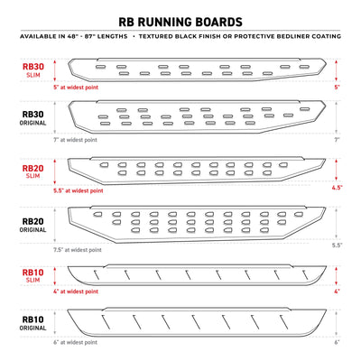 Go Rhino 2022 Toyota Tundra DC 4dr RB20 Slim Kit w/RB20 Slim Running Board + Brkts - Tex. Blk