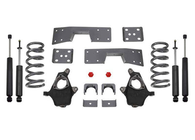 MaxTrac 99-06 GM C1500 2WD V8 4in/6in Lowering Spindle Kit