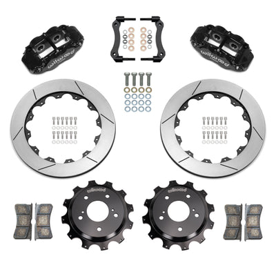 Wilwood 89-02 Nissan Skyline Superlite 4R Rear BBK w/ 13.50in Diameter Slotted Rotor - Black