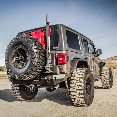Westin Jeep Wrangler JL 18-21 w/ Sensors WJ2 Rear Bumper w/ Tire Carrier w/ Sensors