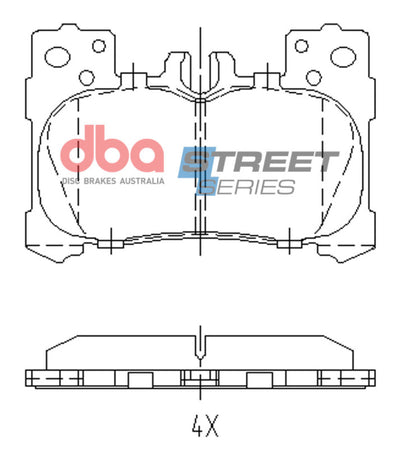 DBA 2017+ Lexus LC500 Street Series Rear Brake Pads