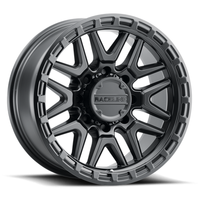 Raceline 953B Krank 18x9in / 6x139.7 BP / 18mm Offset / 106.1mm Bore - Satin Black Wheel