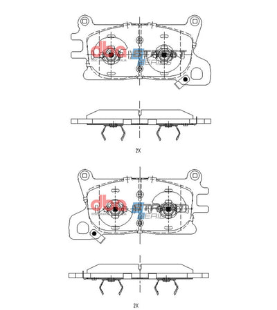 DBA 2021+ Genesis GV80 Street Series Rear Brake Pads
