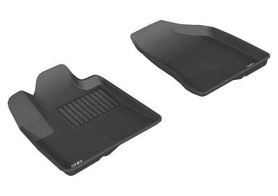 3D MAXpider 2007-2009 Hyundai Santa Fe Kagu 1st & 2nd Row Floormats - Black