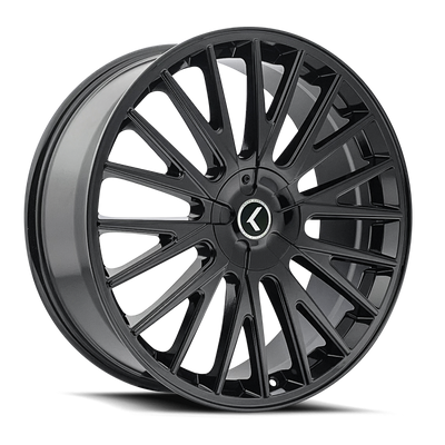 Kraze KR185 Double Down 18x8 / 5x112/120 BP / 40mm Offset / 74.1mm Hub Gloss Black Wheel