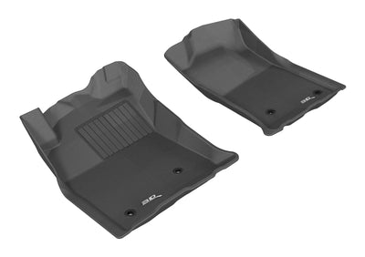 3D MAXpider 2005-2011 Toyota Tacoma Double Cab Kagu 1st & 2nd Row Floormats - Black