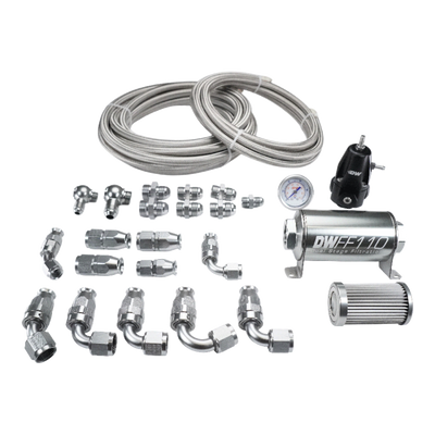 DeatschWerks X2 Series Pump Hanger -8AN Feed w/ -6AN Return PTFE Plumbing Kit for 92-00 Honda Civic