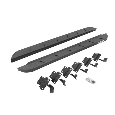 Go Rhino 17-22 Ford F-250/F-350 Reg Cab 2DR RB10 Slim Running Boards Kit (w/Brackets) - Bedliner Ct