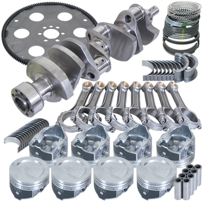 Eagle Chevy 350 1Pc 3.750in Crank 5.700in I-Beam Rod 4.040in Pistons 153 Tooth FP Balanced Assembly