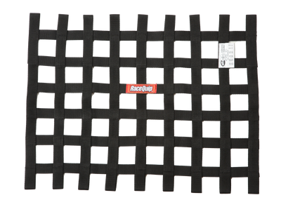 RaceQuip Black 18in H x 24W SFI Ribbon Window Net