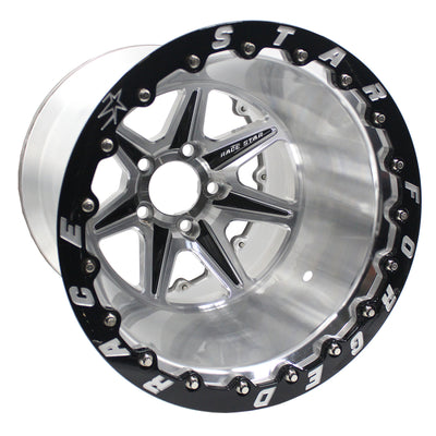 Race Star 72 ValStar 15x14 / 5x4.75BC / 4.5BS / 3.072in CB / Machined w/Black Accents Wheel