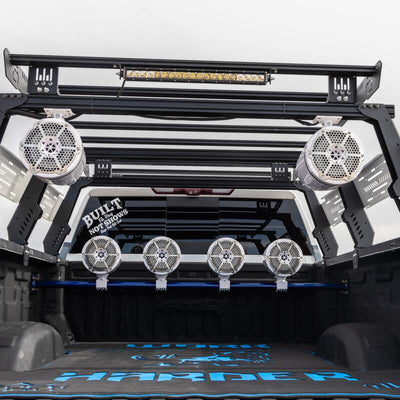 DS18 Marine And Psports Towers With 10in 1in Driver 300 Watts RMS RGB LED Lights Black Carbon Fiber