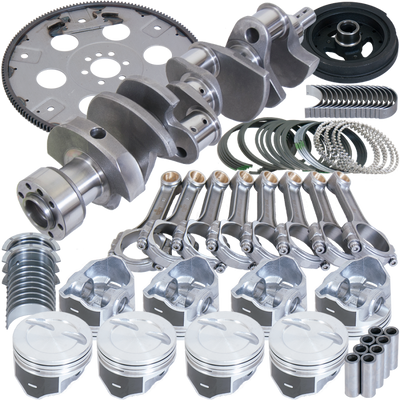 Eagle Chevy 350 1Pc 3.750in Crank 5.700in I-Beam Rods 4.040in Pistons 168 Tooth FP Balanced Assembly
