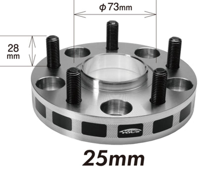 Project Kics 25mm Thick 12x1.25 56mm Hub 5x114.3 Wide Tread Spacers