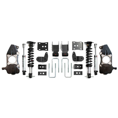 QA1 21-25 Ford F150 2WD Dual Adjustable Lowering Kit w/ Spindles - 3.5-5.5in