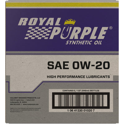 Royal Purple Premium Synthetic High Performance Multi-Grade 0W20 Motor Oil - 1 Quart
