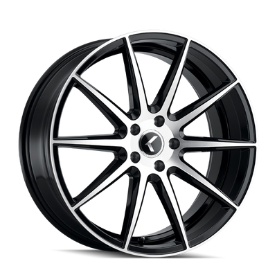 Kraze KR194 Cosmos 17x8 / 5x114.3 BP / 38mm Offset / 72.62mm Hub Gloss Black Machined Wheel