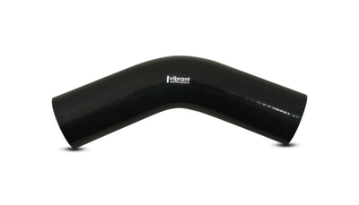 Vibrant 4 Ply Reinforced Silicone Elbow Connector - 3.25in I.D. - 45 deg. Elbow (BLACK)