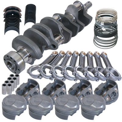 Eagle Chevy 454 1Pc 4.250in Crank 6.385in I-Beam Rods 43cc Dome 4.320in Pistons Rotating Assembly
