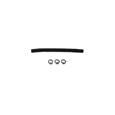 DeatschWerks Convoluted Tubing 150mm Length x 10mm ID Side 1 x 10mm ID Side 2 - Black