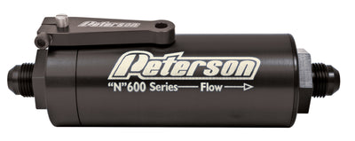 Peterson Fluid Systems Fuel Filter -10AN 45 Micron Ball Valve