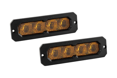 Diode Dynamics SS6 Max Yellow Flood Flush ABL (pair) 3000K