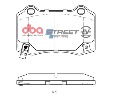 DBA 06-13 Dodge Charger SRT8 Rear SSEV Street Series Brake Pads