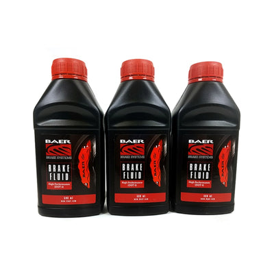 Baer Brakes DOT4 High Performance Brake Fluid (16.90Z/500ml Bottle) - 3 Pack