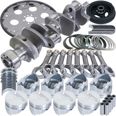 Eagle Chevy 350 1Pc 3.750in Crank 5.700in I-Beam Rods 4.060in Pistons 168 Tooth FP Balanced Assembly
