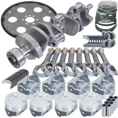 Eagle Chevy 350 1Pc 3.750in Crank 5.700in I-Beam Rods 4.000in Pistons 153 Tooth FP Balanced Assembly
