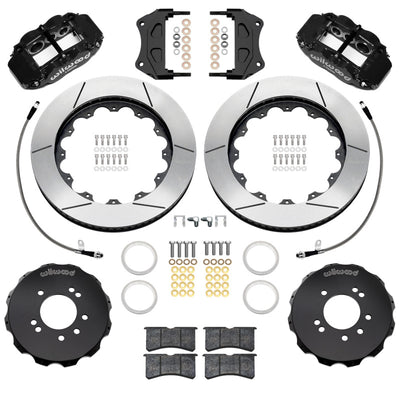Wilwood 89-98 Nissan 240SX/89-94 Skyline/90-96 300ZX Superlite 6R Fr BBK w/ 14in SLT Rotors - Black