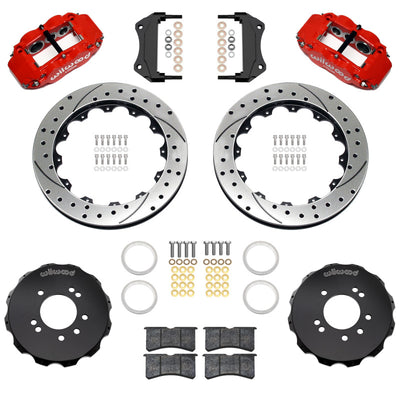 Wilwood 89-98 Nissan 240SX/89-94 Skyline/90-96 300ZX Superlite 6R Fr BBK w/ 12.88in D/S Rotors - Red