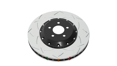 DBA 05-10 Ford Mustang GT / 11-13 V6 Front Slotted 5000 Series 2 Piece Rotor Assembled w/ Black Hat