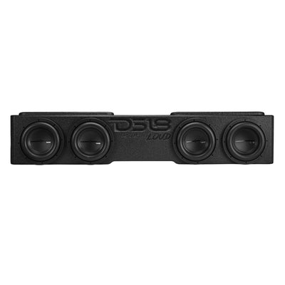 DS18 EBM-FFPUFCG-4X8 empty subwoofer enclosure box — front view (subwoofers not included)