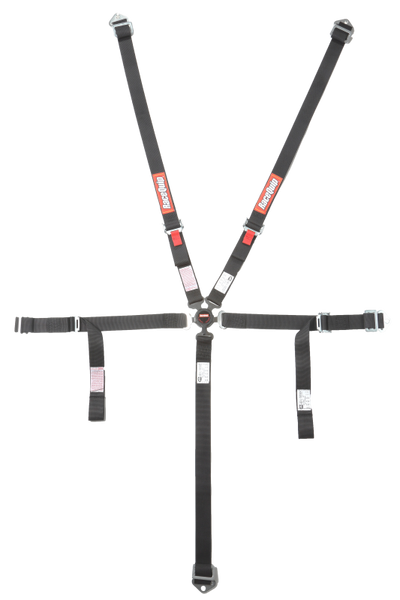 RaceQuip Black JR. CAMLOCK 5pt Seat Belt