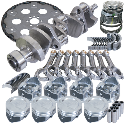 Eagle Chevy 350 1Pc 3.750in Crank 5.700in I-Beam Rod 4.060in Pistons 168 Tooth FP Balanced Assembly
