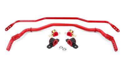 BMR 15-22 S550 Mustang Sway Bar Kit with Bushings Front and Rear Red