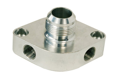 Peterson Fluid Systems -16AN SBC Water Neck w/ (2) 3/8in NPT Ports