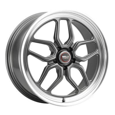 Weld S108 22X12 Laguna 5X127 ET-57 BS4.25 Gloss Gun Diamond Lip 78.1