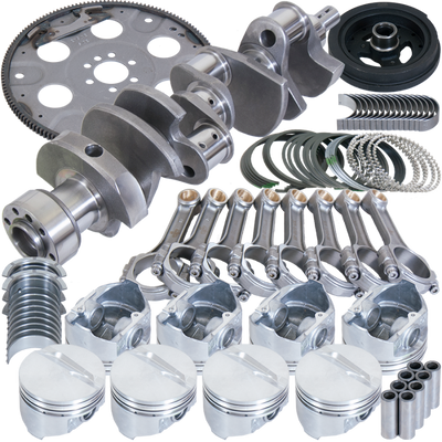 Eagle Chevy 350 1Pc 3.750in Crank 5.700in I-Beam Rods 4.030in Pistons 153 Tooth FP Balanced Assembly