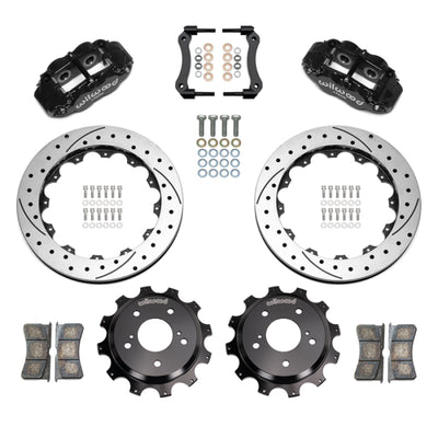 Wilwood 89-02 Nissan Skyline Superlite 4R Rear BBK w/ 13.50in Diameter D/S Rotor - Black