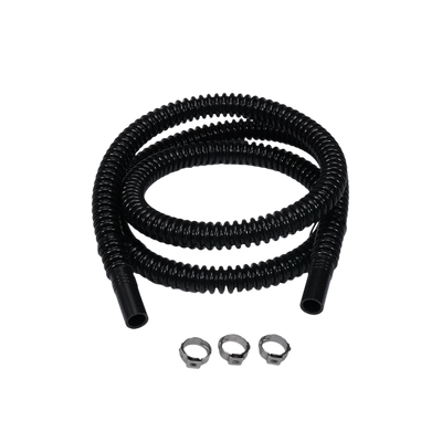 DeatschWerks Convoluted Tubing 1000mm Length x 8mm ID Side 1 x 8mm ID Side 2 - Black