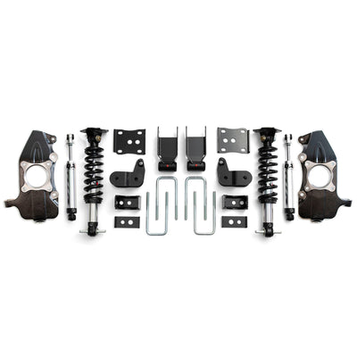 QA1 21-25 Ford F150 4WD Single Adjustable Lowering Kit w/ Spindles - 3.5-5.5in