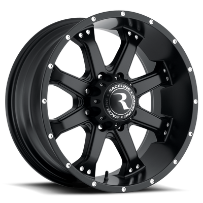Raceline 991B Assault 20x9in / 5x139.7 BP / 18mm Offset / 106.5mm Bore - Satin Black Wheel