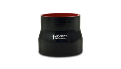 Vibrant Silicone Reducer Coupler 2.00in ID x 2.50in ID x 4.50in Long - Black