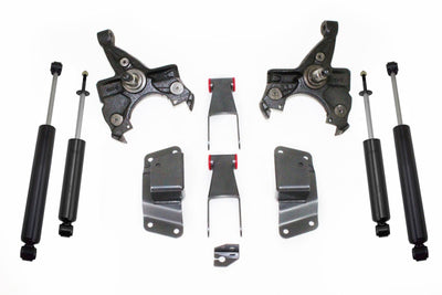 MaxTrac 92-98 GM C1500/2500 2WD Standard Cab 5/6 Lug 2in/4in Lowering Spindle Kit