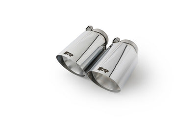 Remus Stainless Steel 102mm Angled Straight Cut Chrome w/Adj Clamp Tail Pipe Set (Pair)