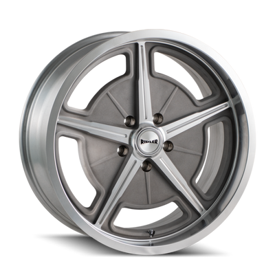 Ridler 605 18x9.5 / 5x120.65 BP / 0mm Offset / 83.82mm Hub Matte As-Cast Machined Wheel