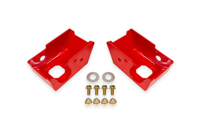 BMR 2021+ Ford Bronco (Exc. Bronco Sport) Rear Shock Mount Skid Plates - Red